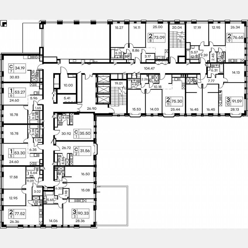 Апартаменты-студия, 35,8 м², 2/21 эт.