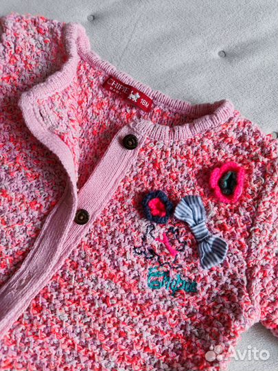 Вязаный жакет кофта 86р для девочки 18м chipie