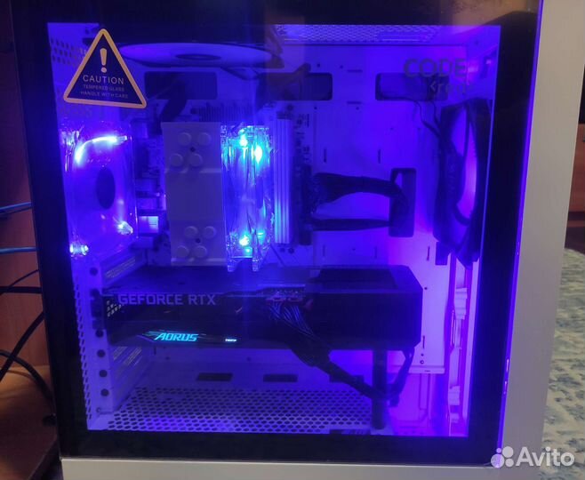 Белый игровой пк i3 12100f rtx 3060 aorus elite