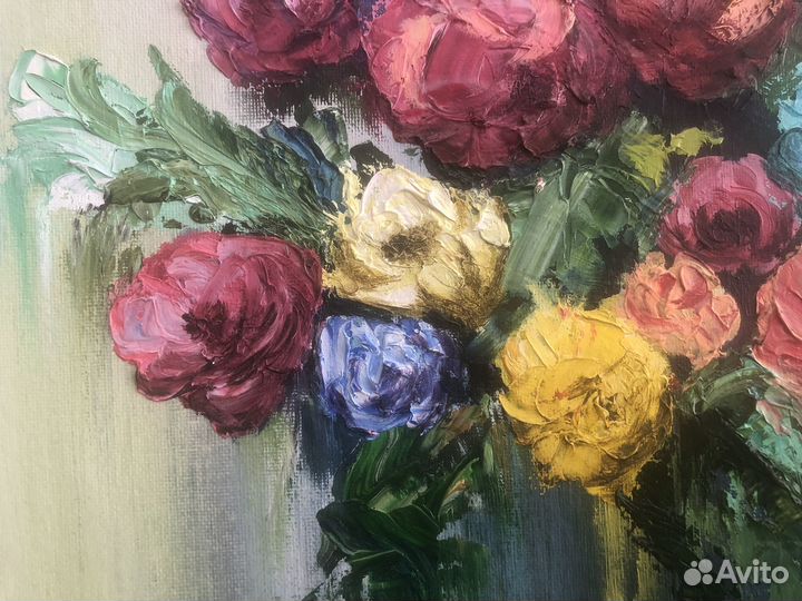 Картина маслом на холсте цветы