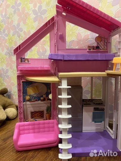 Большой кукольный дом для барби Malibu