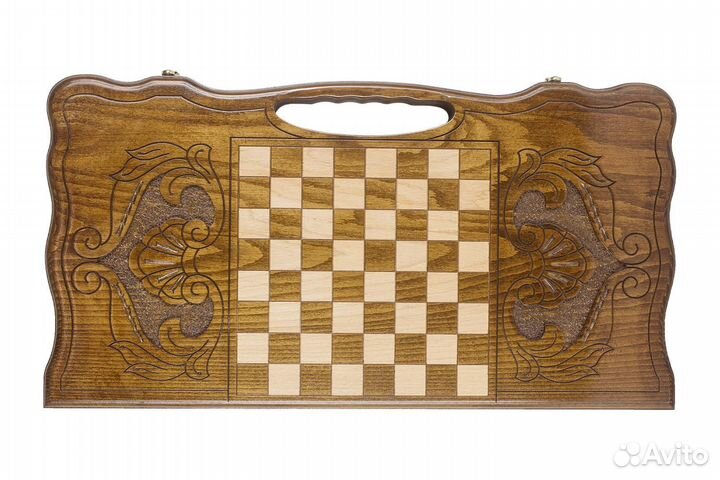 Нарды резные Две лошади с ручкой 60 х 60 см бук Армения 62888