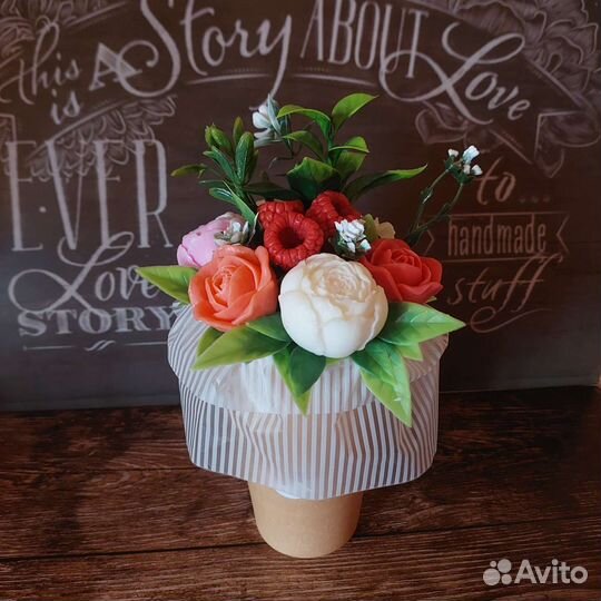 Букет из мыла ручной работы