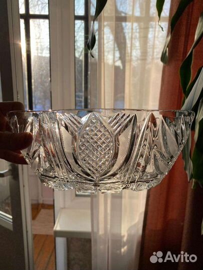 Ваза для фруктов, салатница.Хрусталь СССР