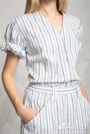 Блуза из хлопка в полоску