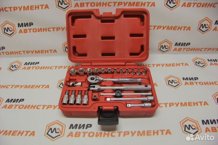 Набор 6-гр головок торцевых и насадок 1/4