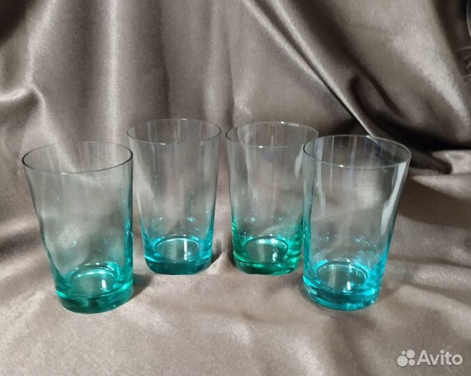 Стаканы тонкие цветные 4шт, СССР