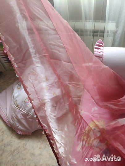 Шторы для девочки, барби матовый атлас