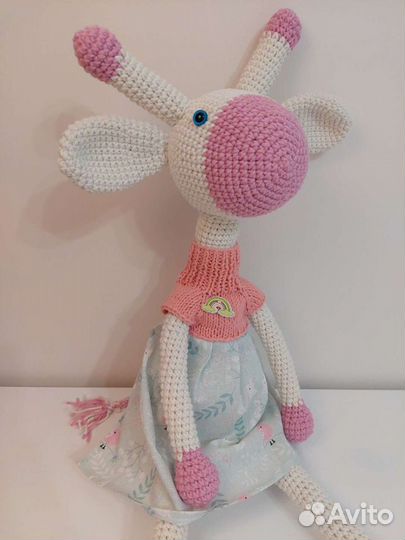 Игрушка вязаная Жираф