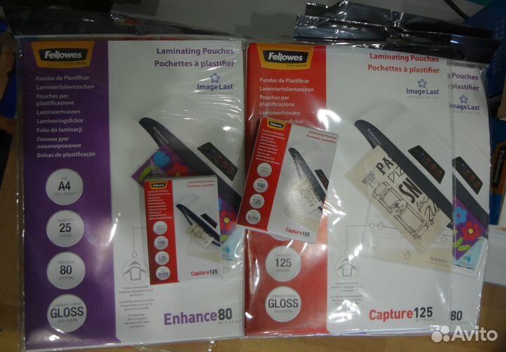 Пленка для ламинатора А4 80мкм, 75х10мм, 65х95мм