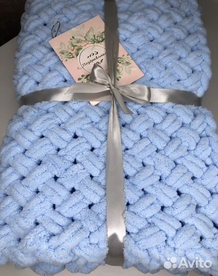 Плед детский плюшевый ручной работы