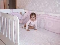 Детская кровать с высокими бортами (св)