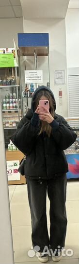 Джинсы женские черные широкие