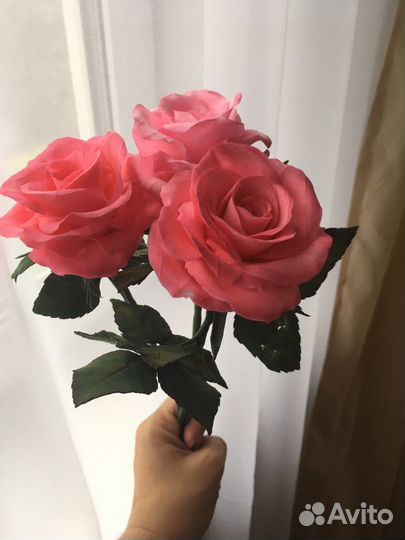 Розы из полимерной глины
