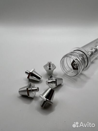 Шипы футбольные металл,серебро для бутц Найк