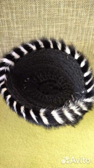 Шапка вязаная из норки