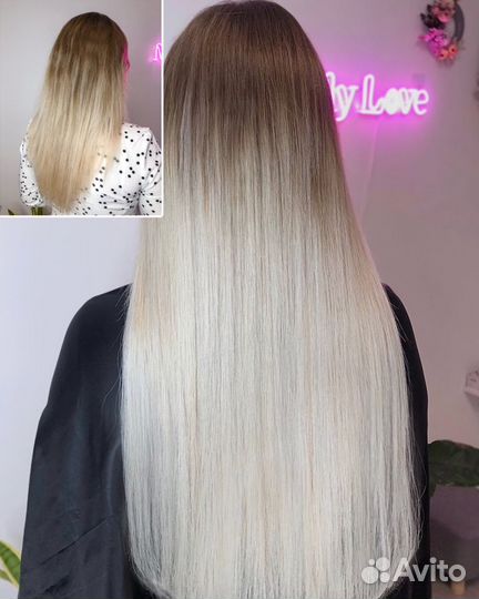 Холодное/горячее наращивание волос/Airtouch