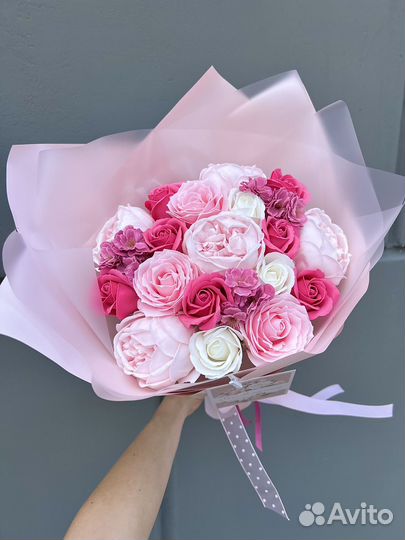 Букет из мыльных цветов. Мыльные розы