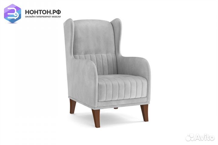 Кресло евромагнат светло-серое