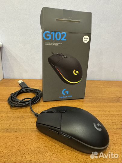 Мышка logitech g102 черная