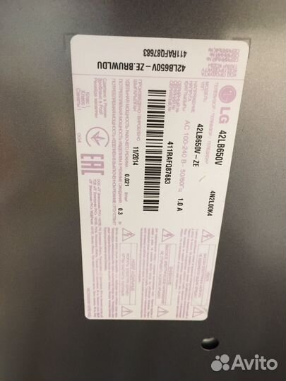 Материнская плата, блок питания LG 42LB650V