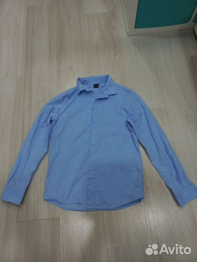 Рубашка школьная голубая 