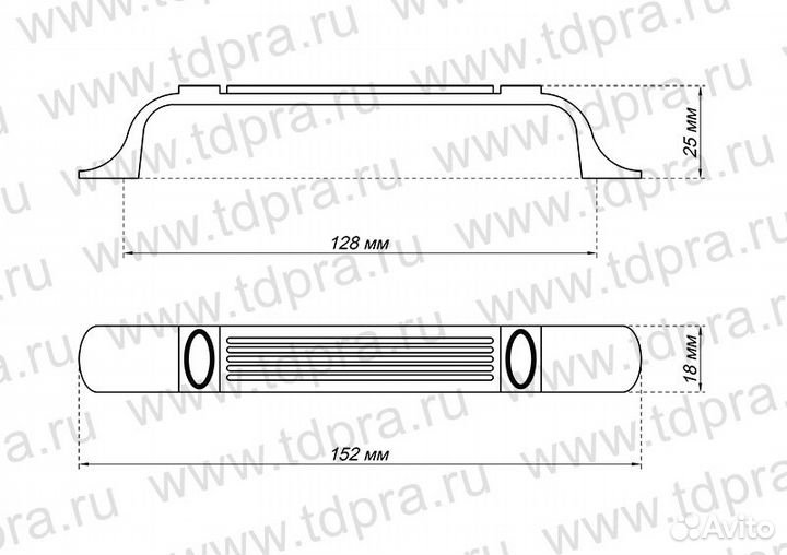 Ручка-скоба 128мм бронза RS-017-128 BA