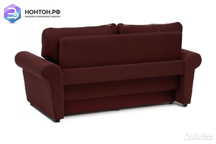 Диван еврокнижка Прованс бордовый
