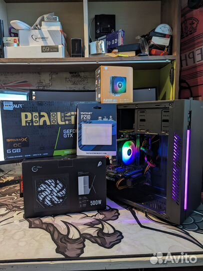 Игровой компьютер intel core i3 9100F + GTX 1660S