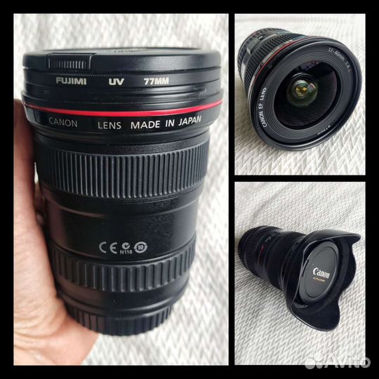 Объектив canon ef 17 40 l +фильтры