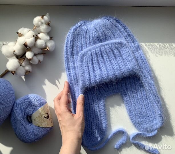 Ушанка и варежки из ангоры Vento d’Italia