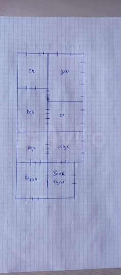3-к. квартира, 64 м², 1/1 эт.