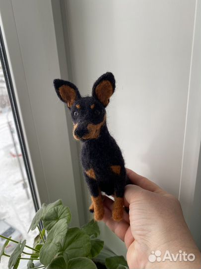 Собачка валяная из шерсти