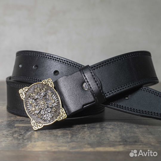 Кожаный ремень с Гербом Российской империи