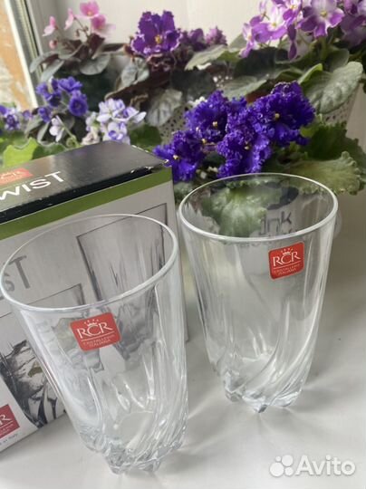 Стаканы большие Италия, хрусталь