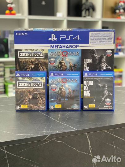 PS4 Slim 1tb + 2 оригинальных геймпада + 3 диска