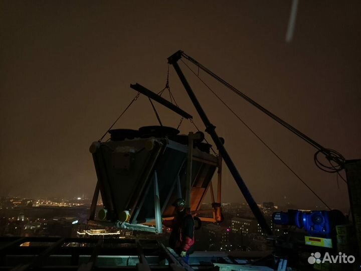 Аренда крана Пионер. Кран на крышу