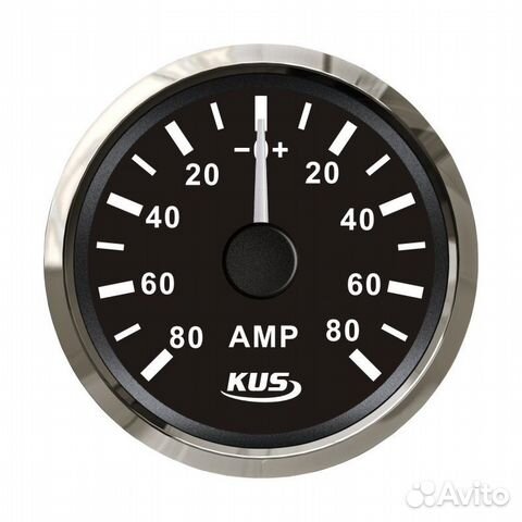 Амперметр аналоговый /+80 А черный нержавеющий обо