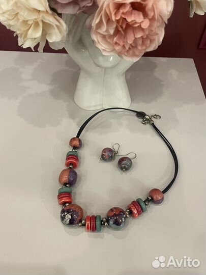 Бусы, серьги By Dziubeka