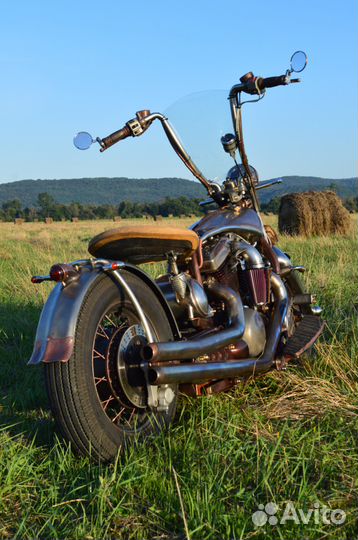 Steampunk chopper Kawasaki Vulkan