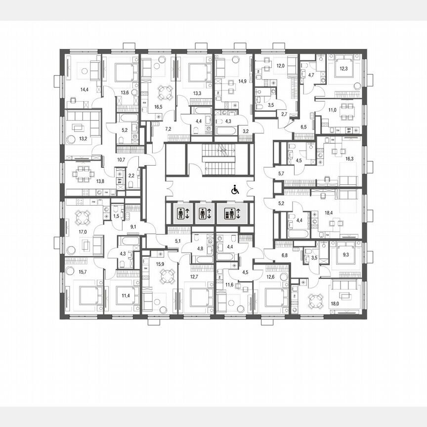 1-к. квартира, 38,5 м², 16/25 эт.