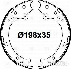 Колодки тормозные барабанные стояночного тормоза 1