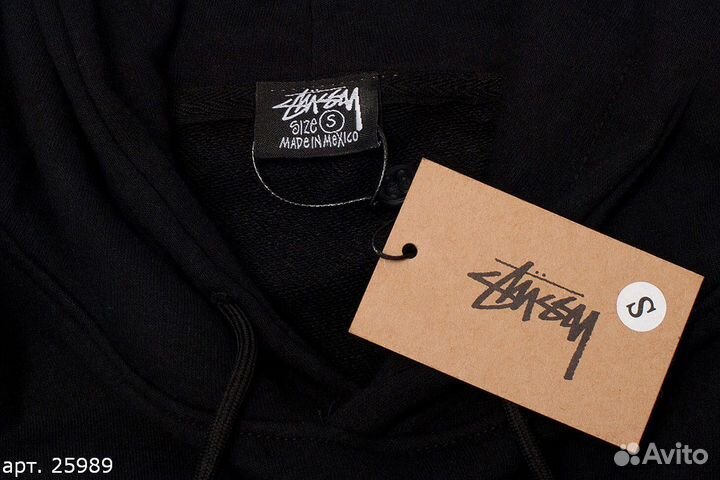 Худи Stussy red ice cream Черное