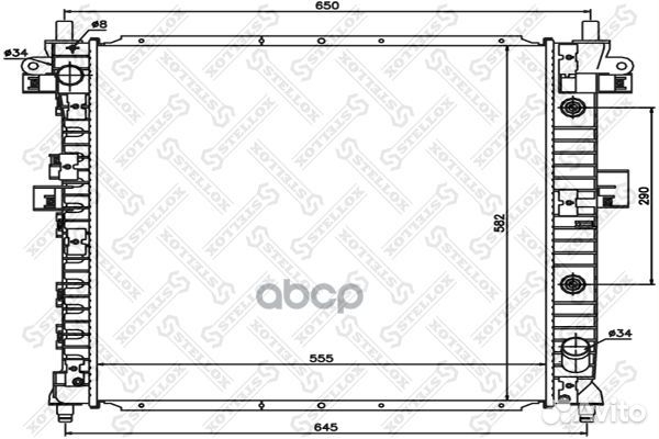Радиатор сист. охл. ssang yong kyron 20 Stellox