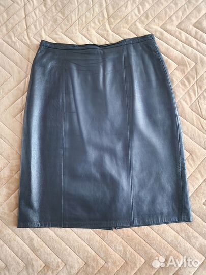 Кожаная юбка р.48