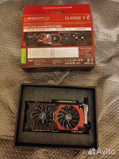 Видеокарта gtx 1070 msi gaming v 8gb