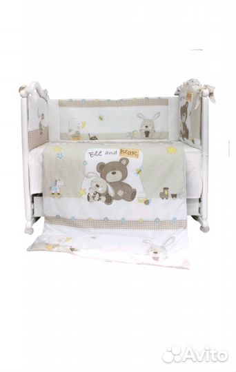 Бортики с одеялом и кроватка 120х60