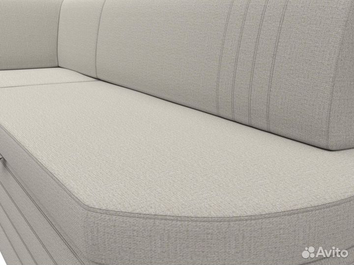 Диван кухонный угловой Токио левый угол, рогожка, амур бежевый