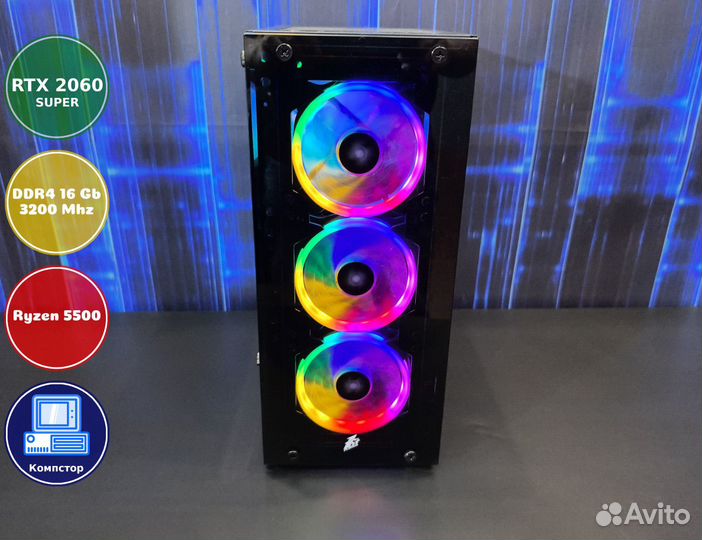 Системный блок AMD5500-RTX2060SUP-16DDR4-OSV83-A520