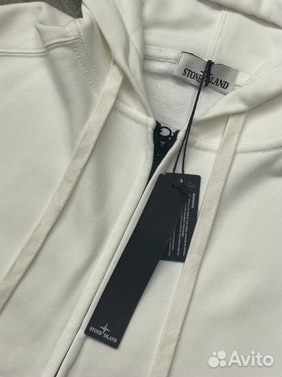Зип-худи Stone Island белый цвет